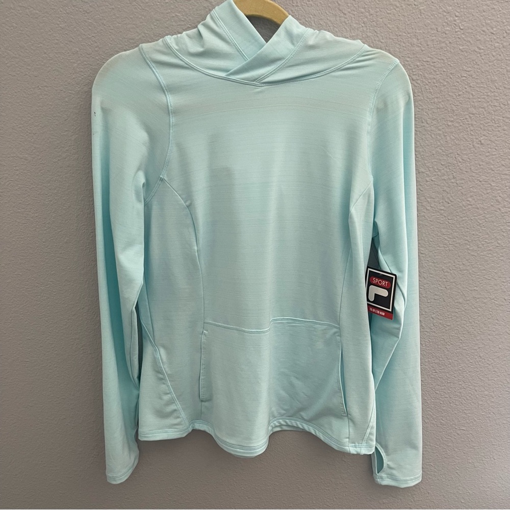 Brand new FILA sport light blue light weight hoodie size large